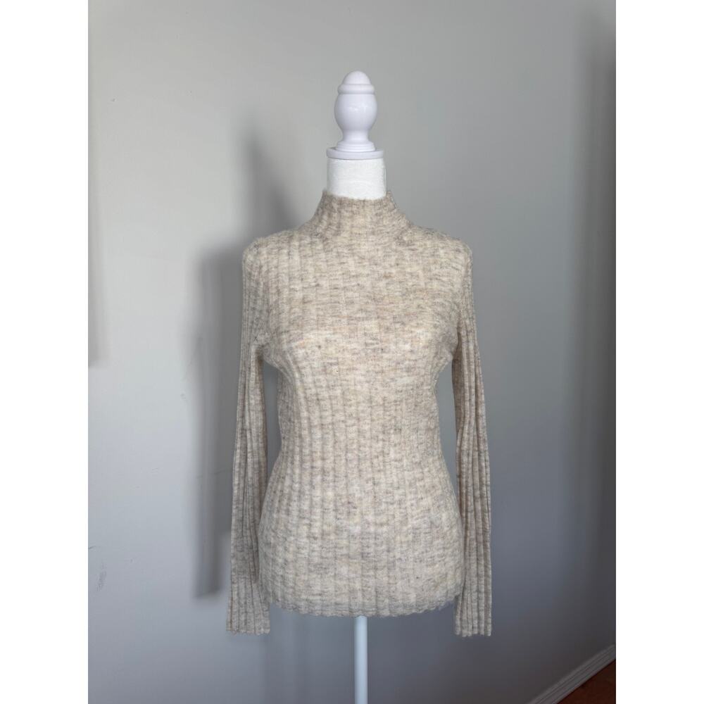 NWT Madewell Alpaca-Blend Ribbed Mockneck Slim Fit Sweater